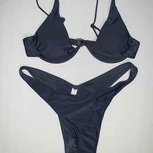 New Coal Gray Underwire Bikini